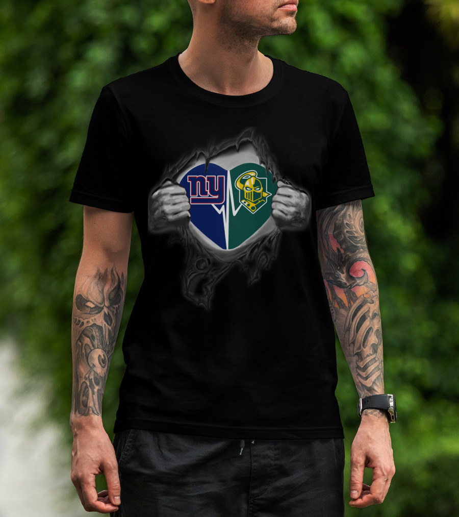 New York Giants Clarkson Golden Knights Heart Logo Fusion T-Shirt