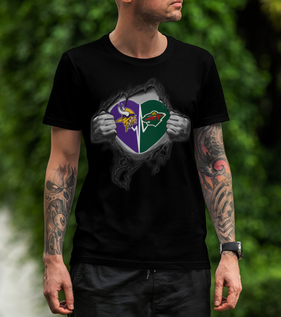 Minnesota Vikings Wild Heart Fan T-Shirt