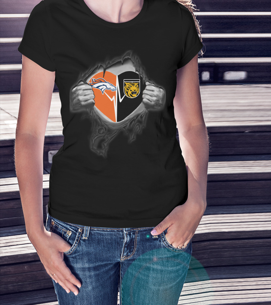 Broncos Colorado College Tigers Heart T-Shirt
