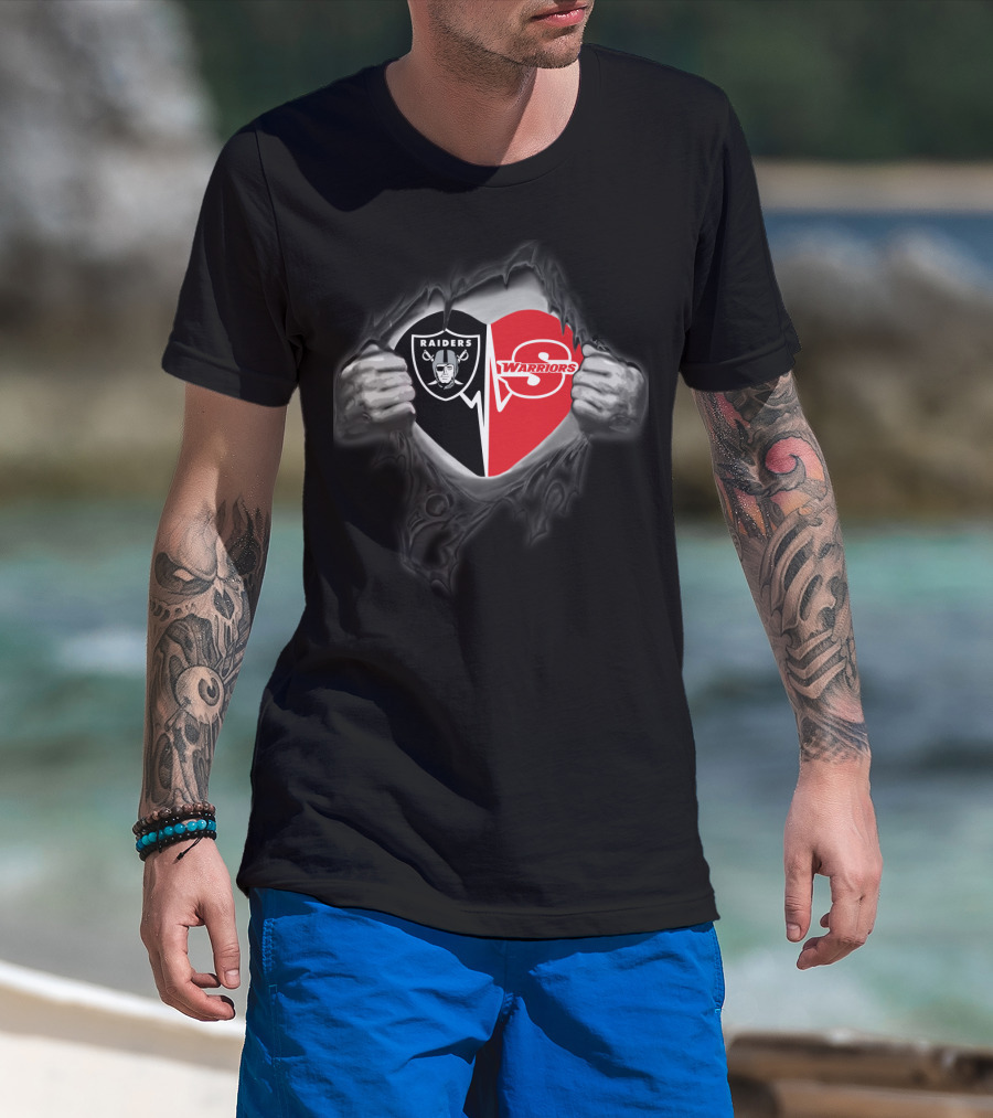 Raiders Stanislaus Warriors Heart Symbol T-Shirt