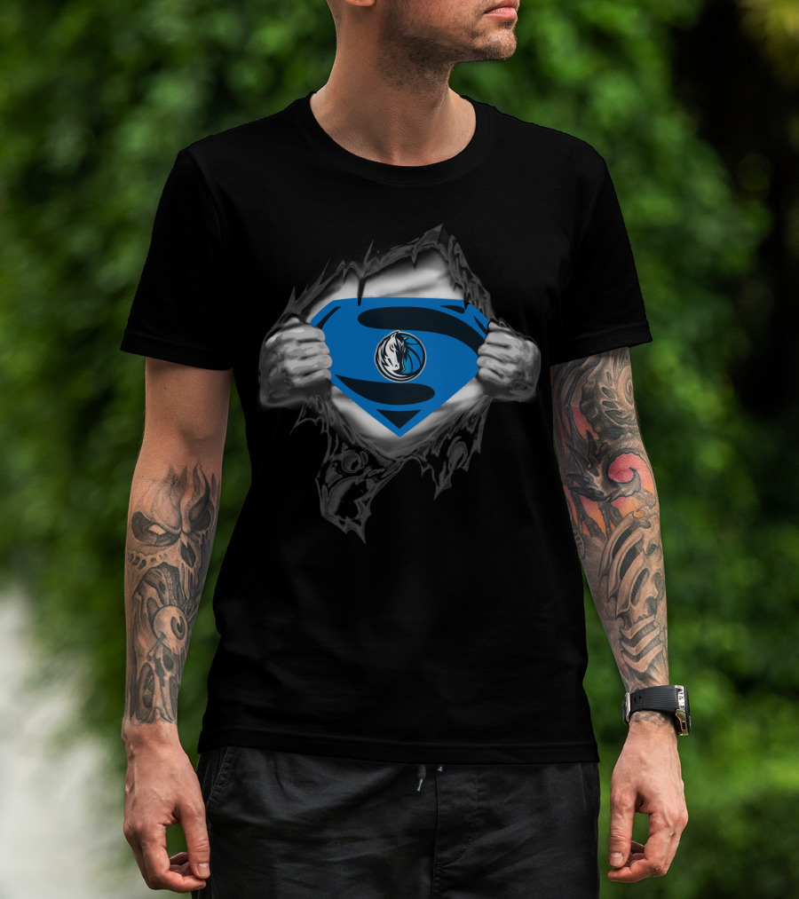 Dallas Mavericks Superhero Emblem With 86 Retro Vibe T-Shirt