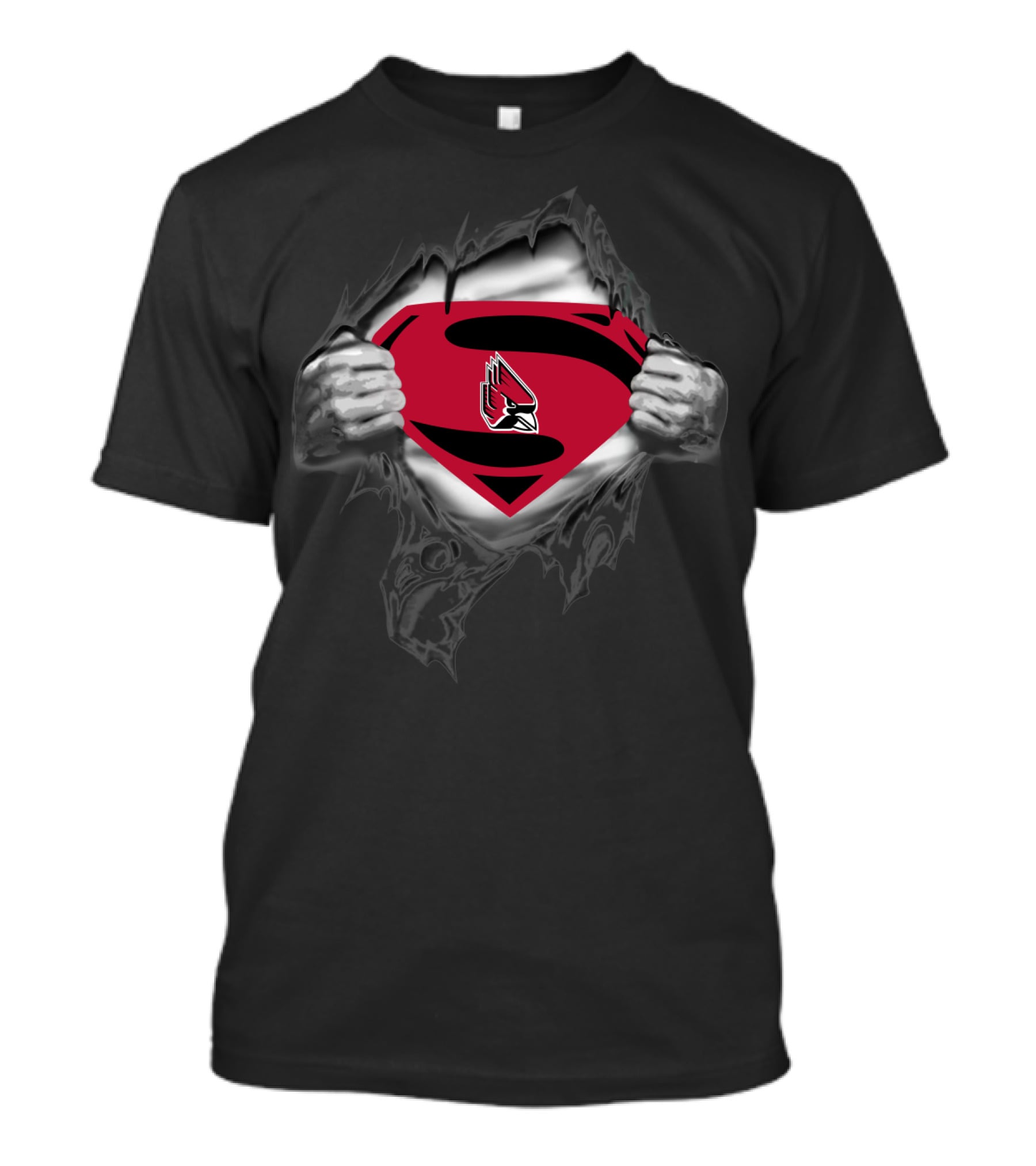Ball State Cardinals Superman T-Shirt