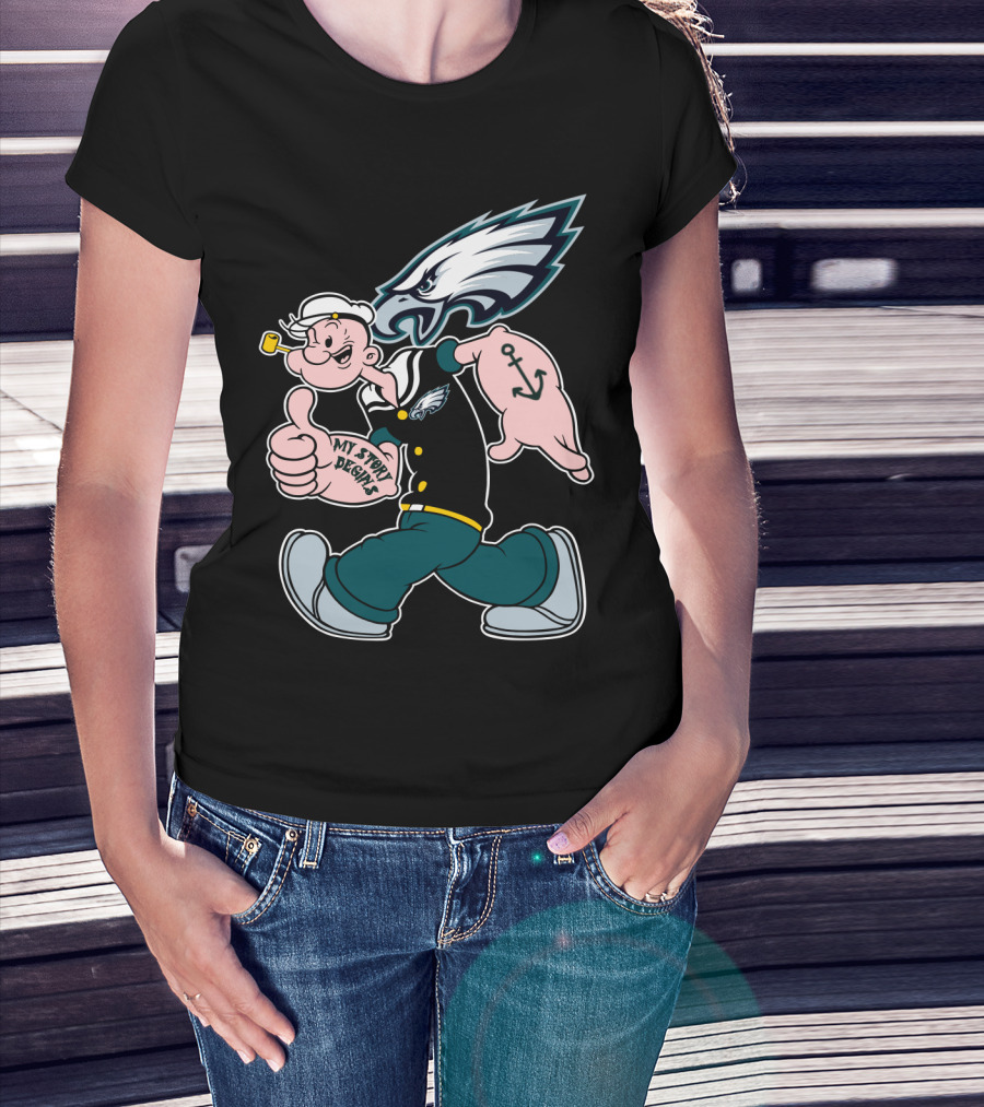 Philadelphia Eagles Popeye My Story Designs T-Shirt