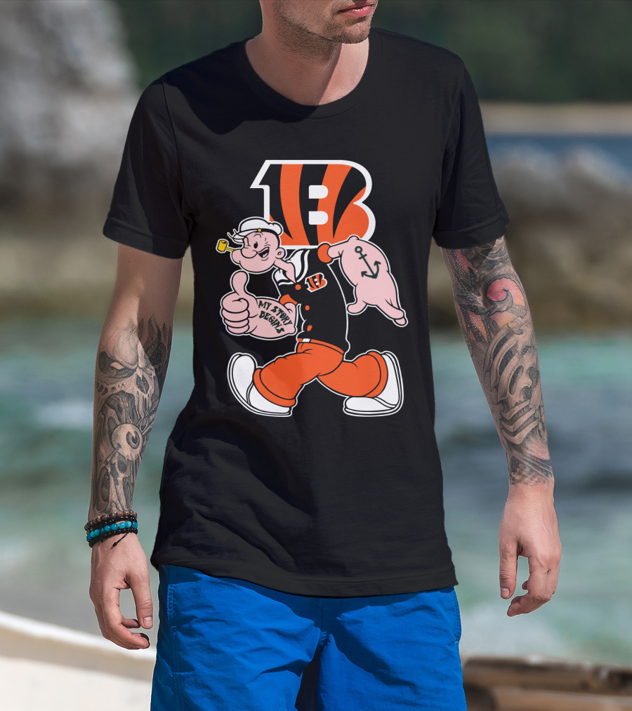 Bengals Popeye My Story Design 26 Cincinnati Bengals T-Shirt