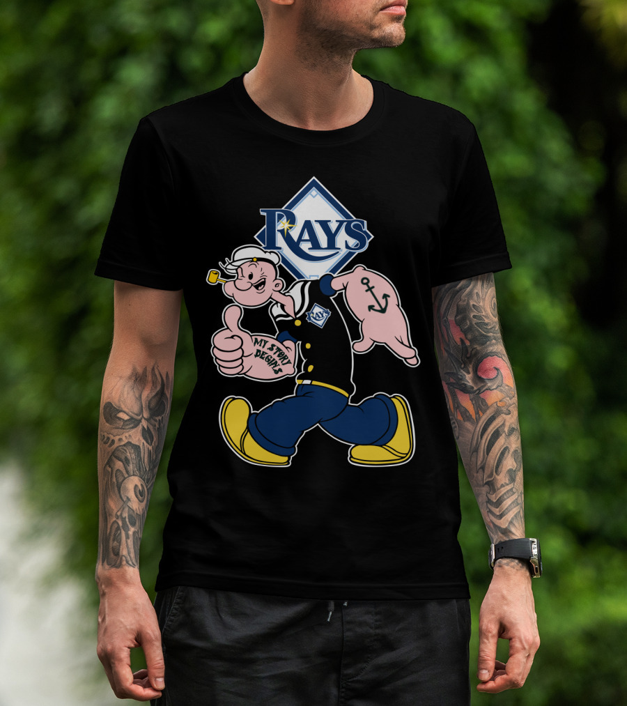 Tampa Bay Rays Popeye My Story Begins Anchors Sailor T-Shirt