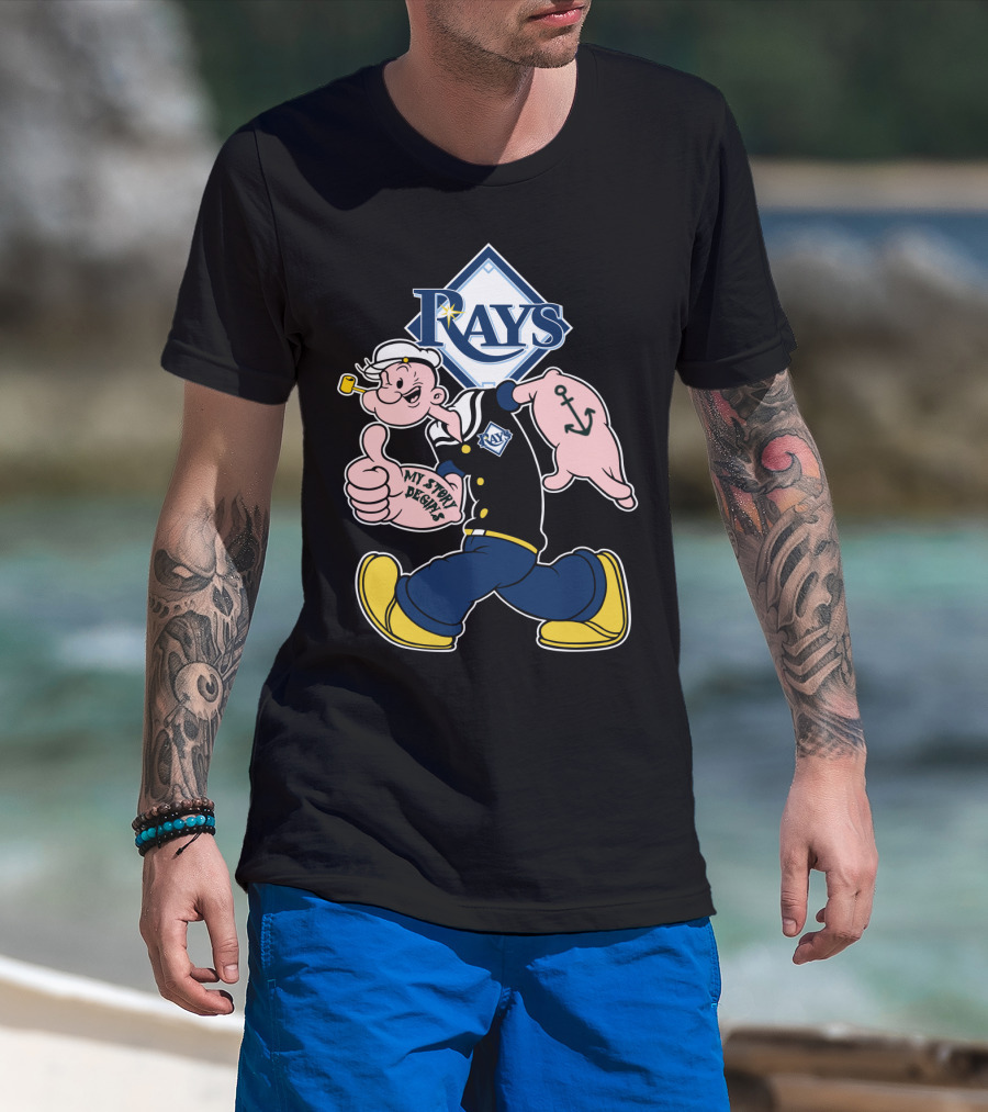 Tampa Bay Rays Popeye My Story Begins Anchors Sailor T-Shirt