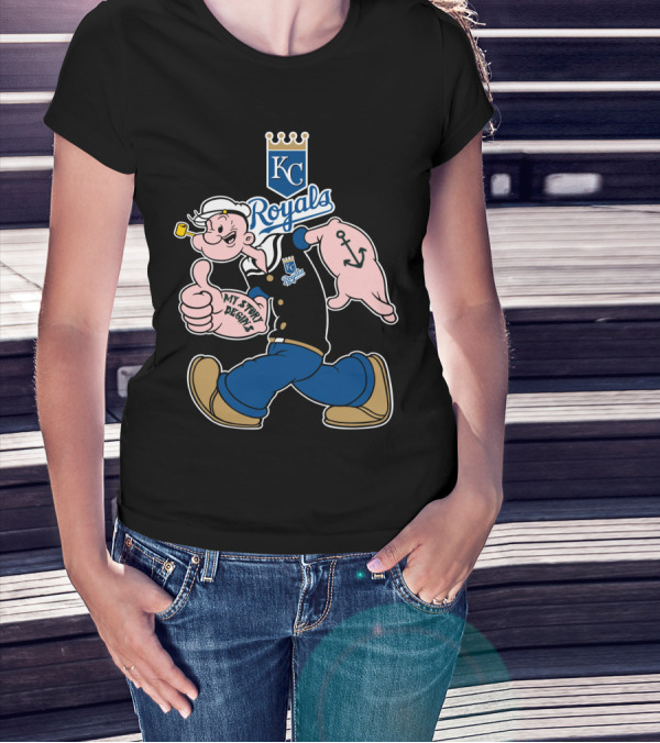 Kansas City Royals Kc Royals Popeye My Story Designs T-Shirt