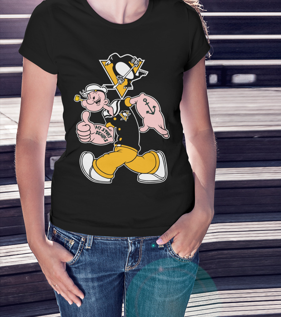 Pittsburgh Penguins Popeye Mashup T-Shirt