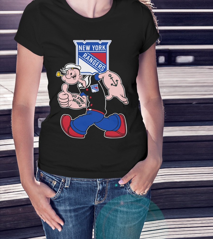 New York Rangers Popeye My Story Begins T-Shirt