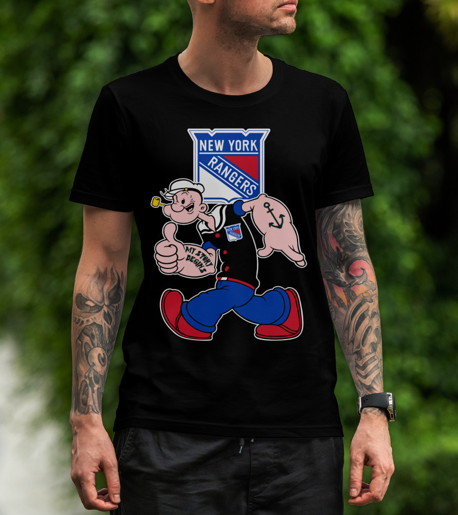 New York Rangers Popeye My Story Begins T-Shirt