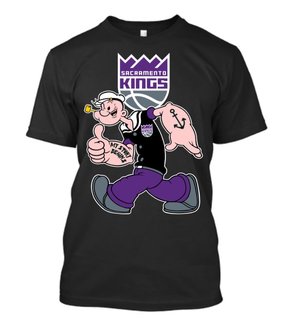 Sacramento Kings My Story Begins Popeye Anchor T-Shirt
