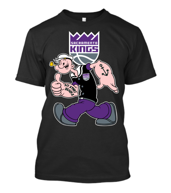 Sacramento Kings My Story Begins Popeye Anchor T-Shirt