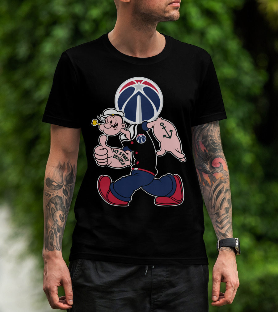 Washington Wizards Popeye My Story Designs T-Shirt