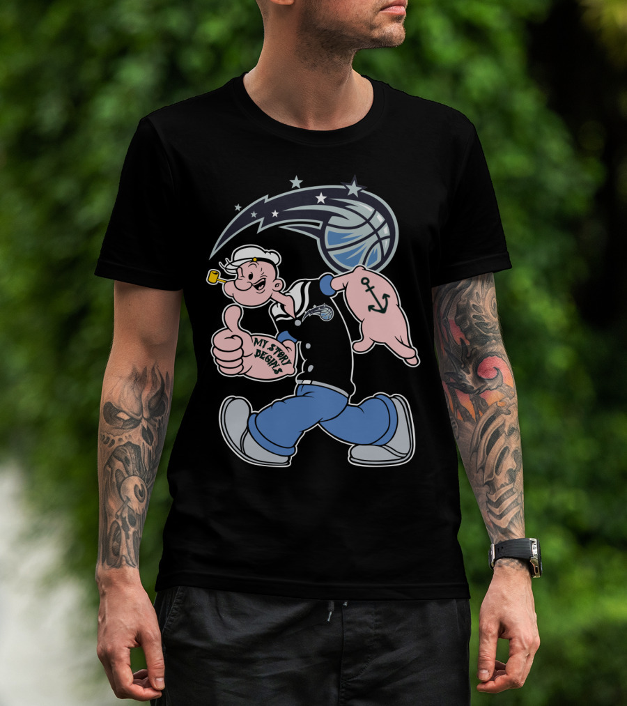 Orlando Magic Popeye My Story Begins Basketball Anchor T-Shirt