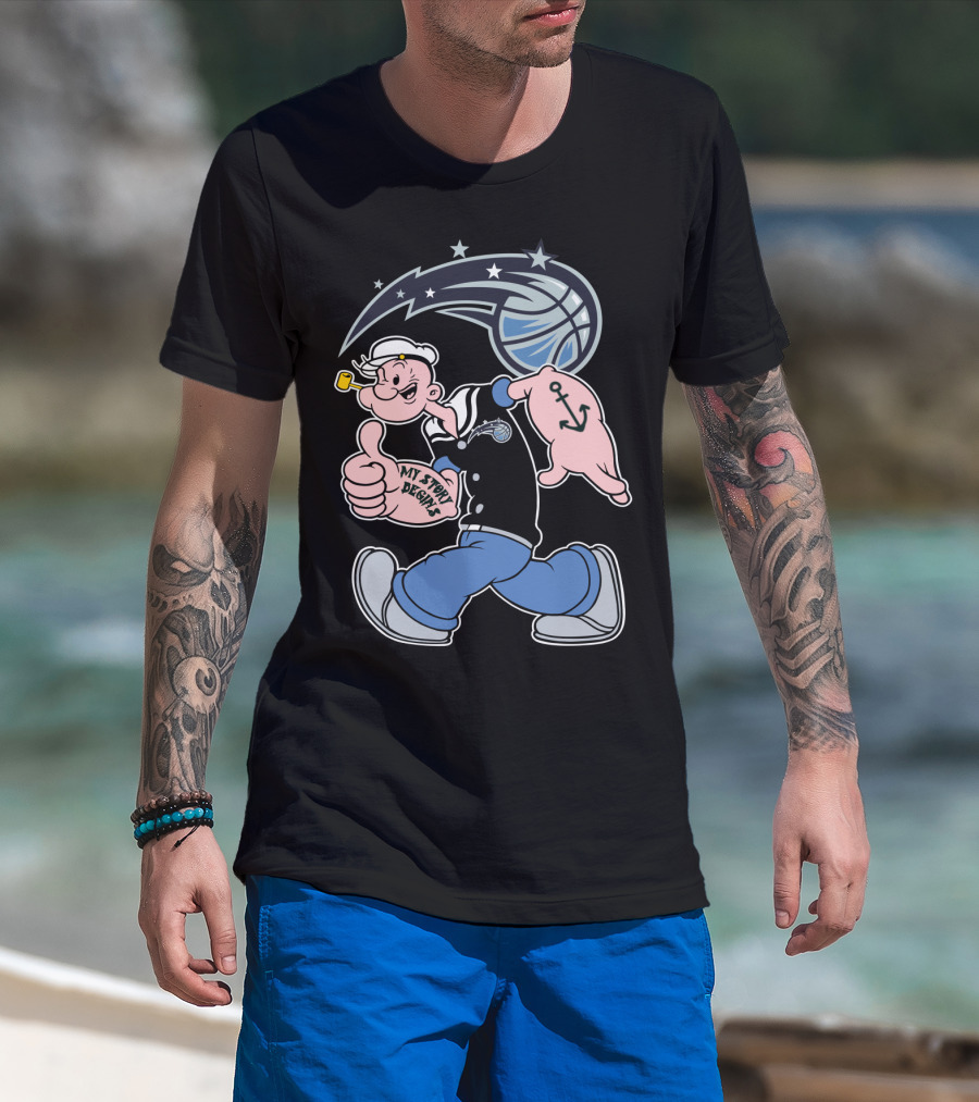 Orlando Magic Popeye My Story Begins Basketball Anchor T-Shirt