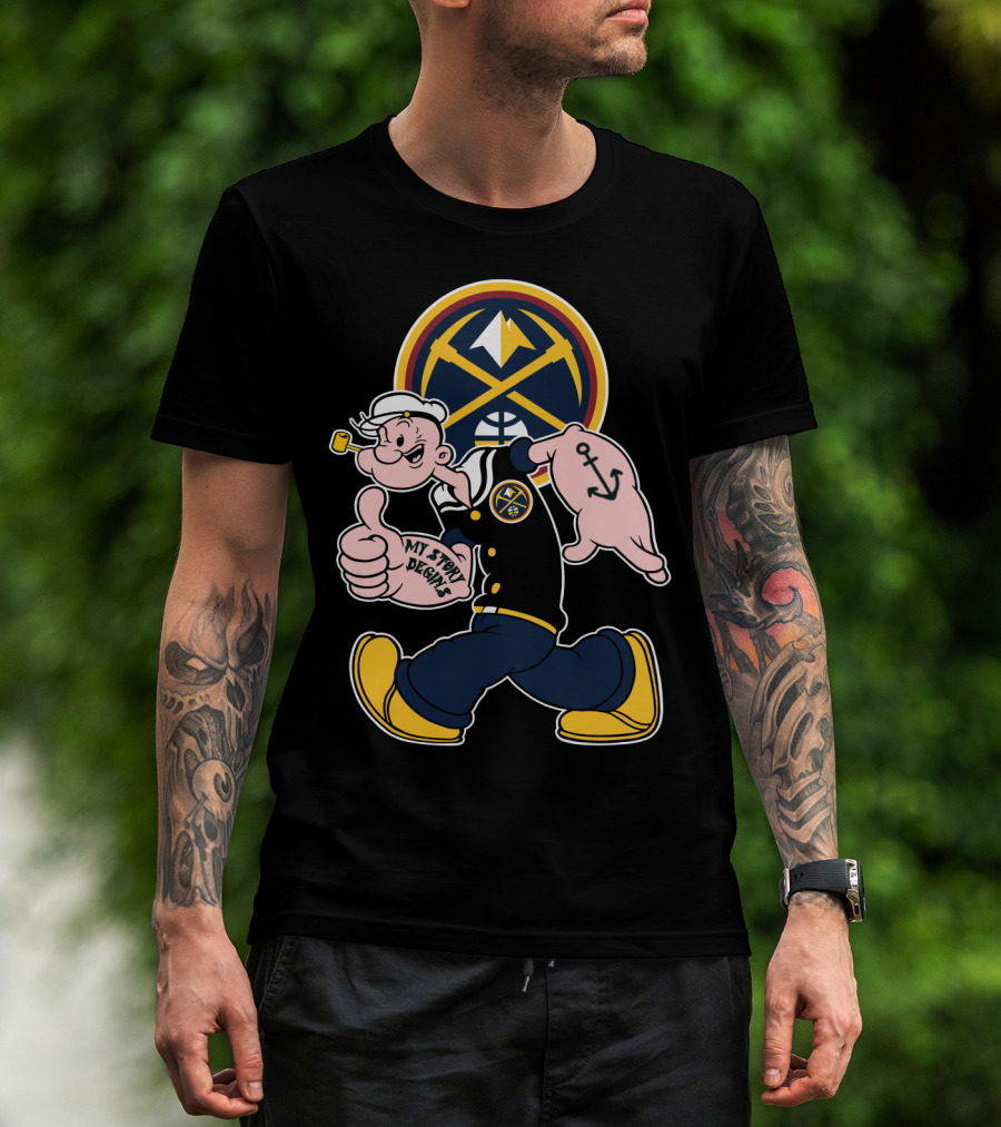Denver Nuggets My Story Begins Popeye Basketball Vintage Style T-Shirt