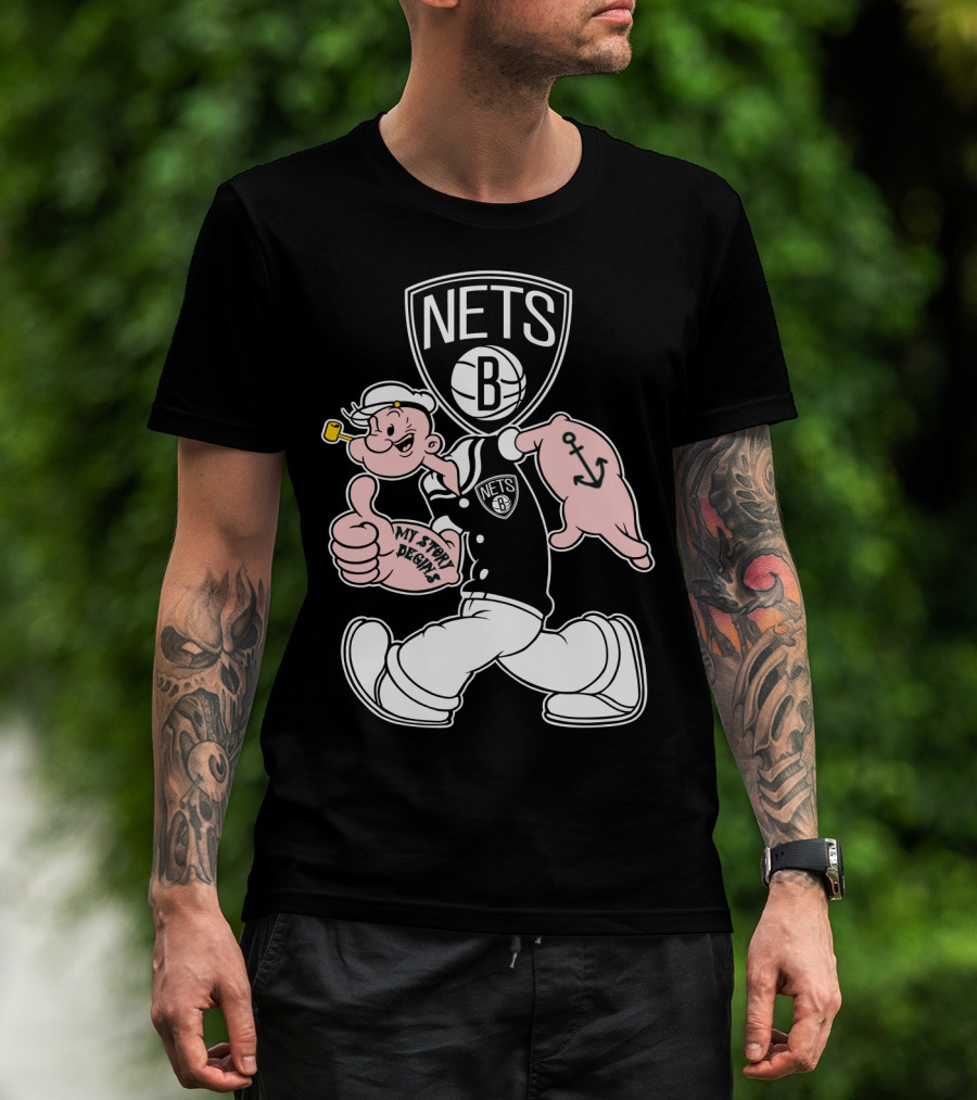 Brooklyn Nets My Story Begins Popeye 120 T-Shirt