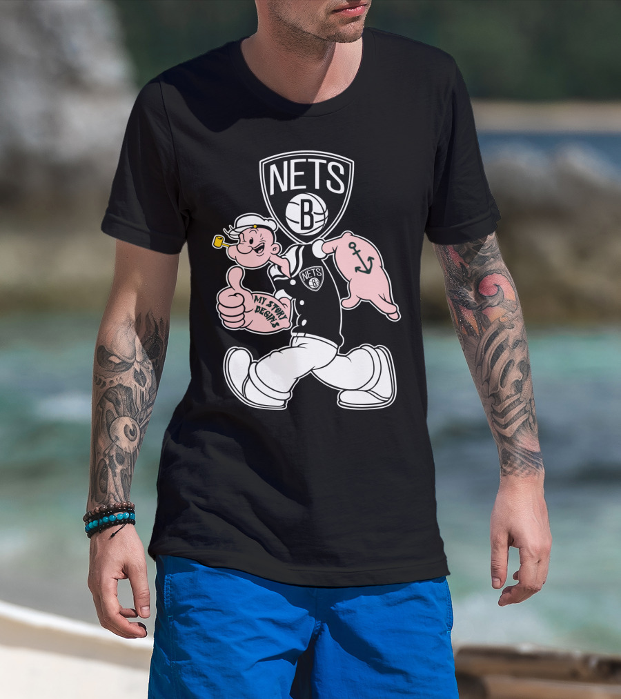 Brooklyn Nets My Story Begins Popeye 120 T-Shirt