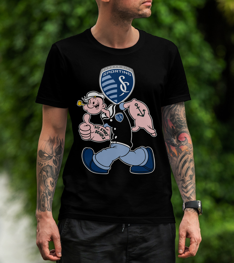 Sporting Kansas City 125 My Story Designs Popeye Style T-Shirt