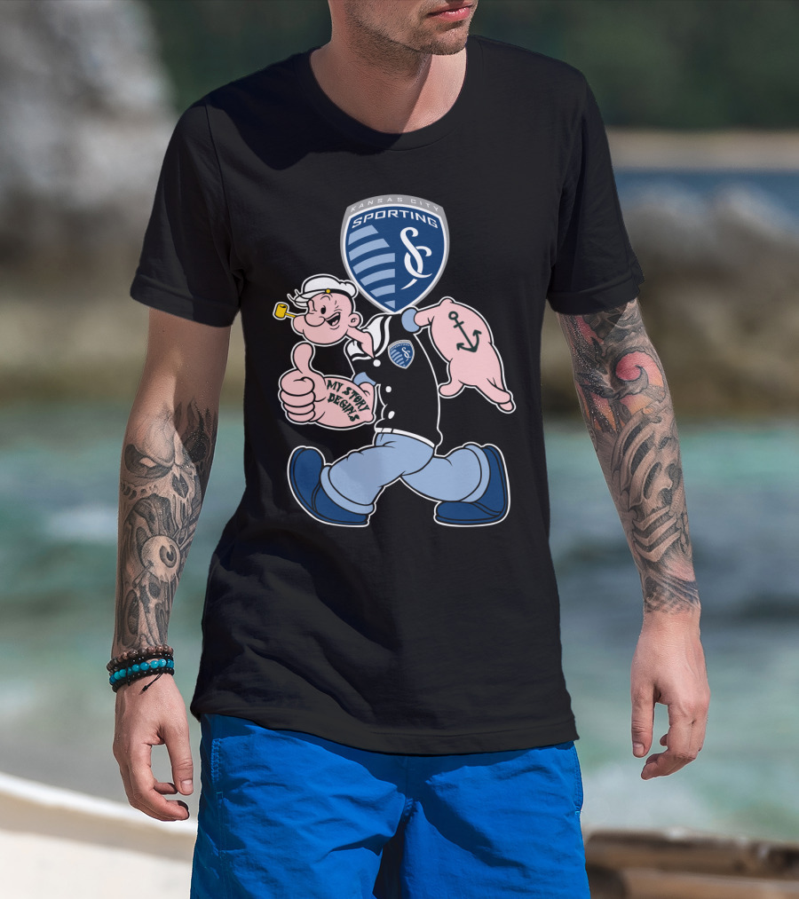 Sporting Kansas City 125 My Story Designs Popeye Style T-Shirt
