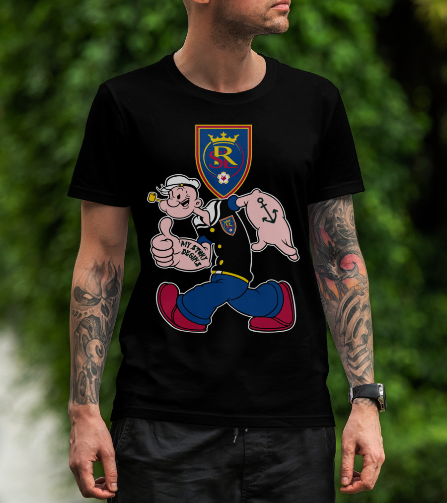Real Salt Lake Sr Logo My Story Begins T-Shirt