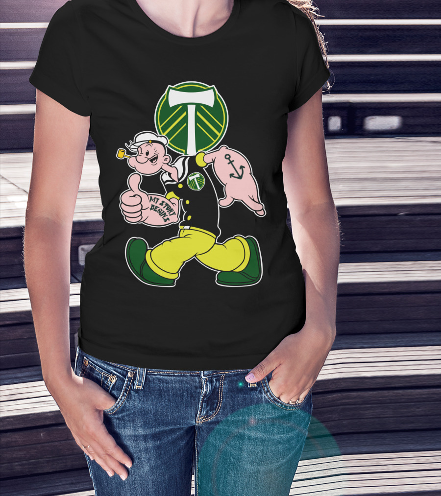 Portland Timbers My Story Designs Popeye Anchor T-Shirt