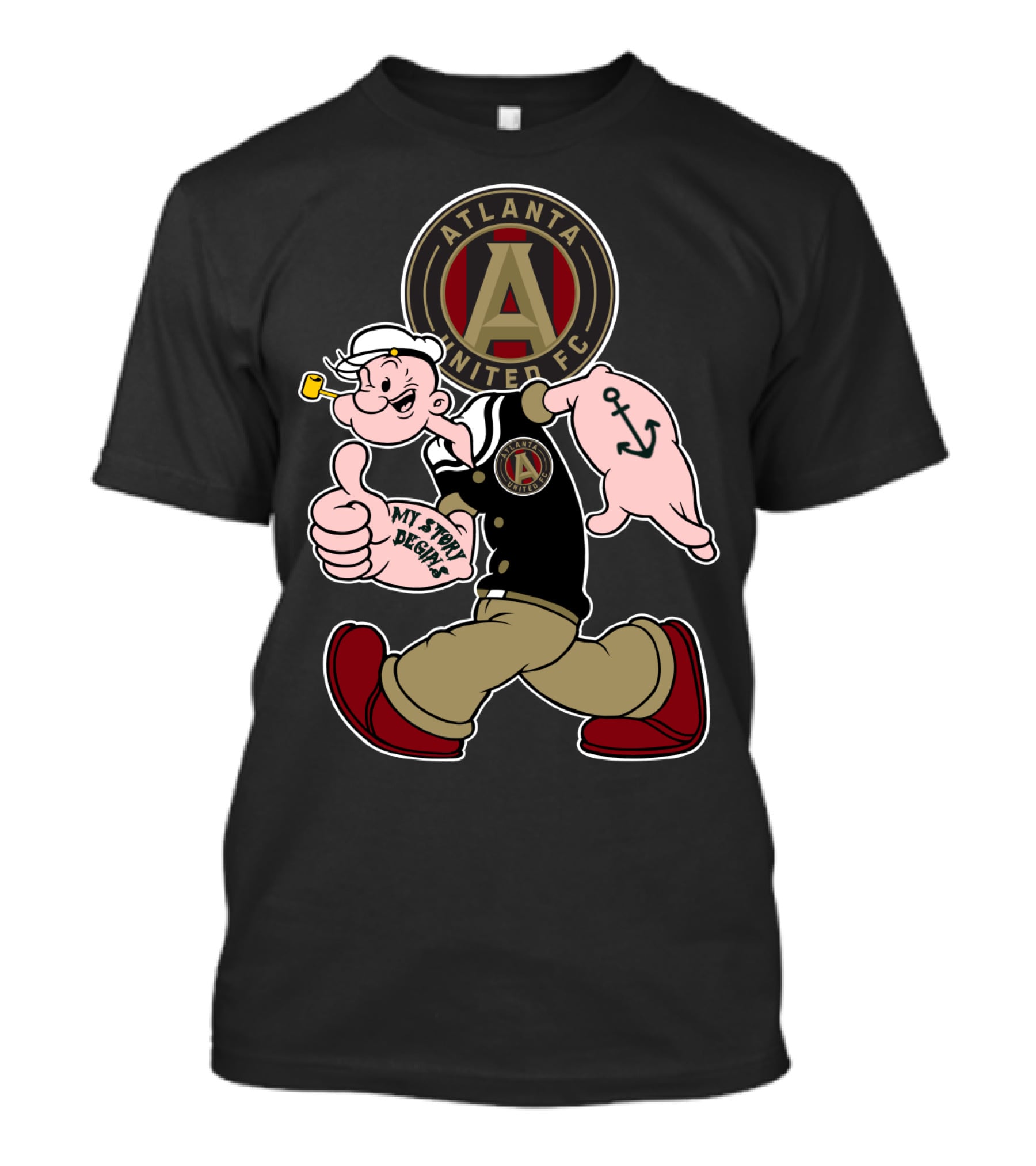 Atlanta United Fc Popeye My Story Begins T-Shirt