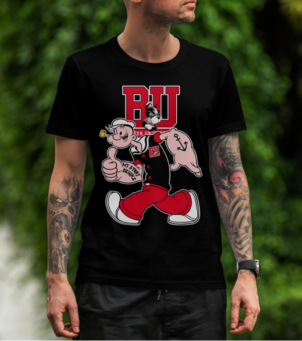 Boston University Terriers Popeye My Story Begins T-Shirt