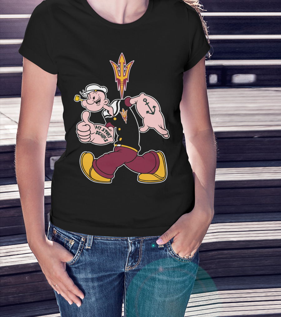 Arizona State Sun Devils My Story Begins Popeye Anchor T-Shirt