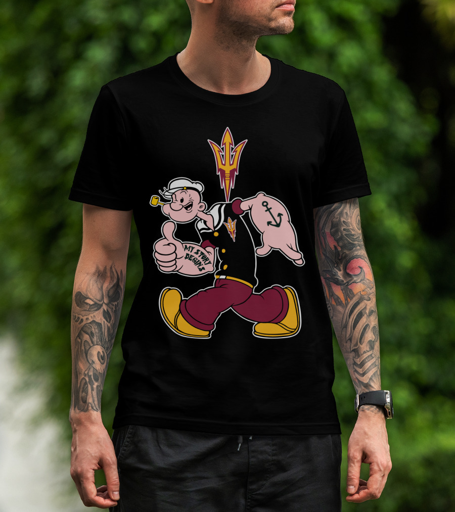 Arizona State Sun Devils My Story Begins Popeye Anchor T-Shirt