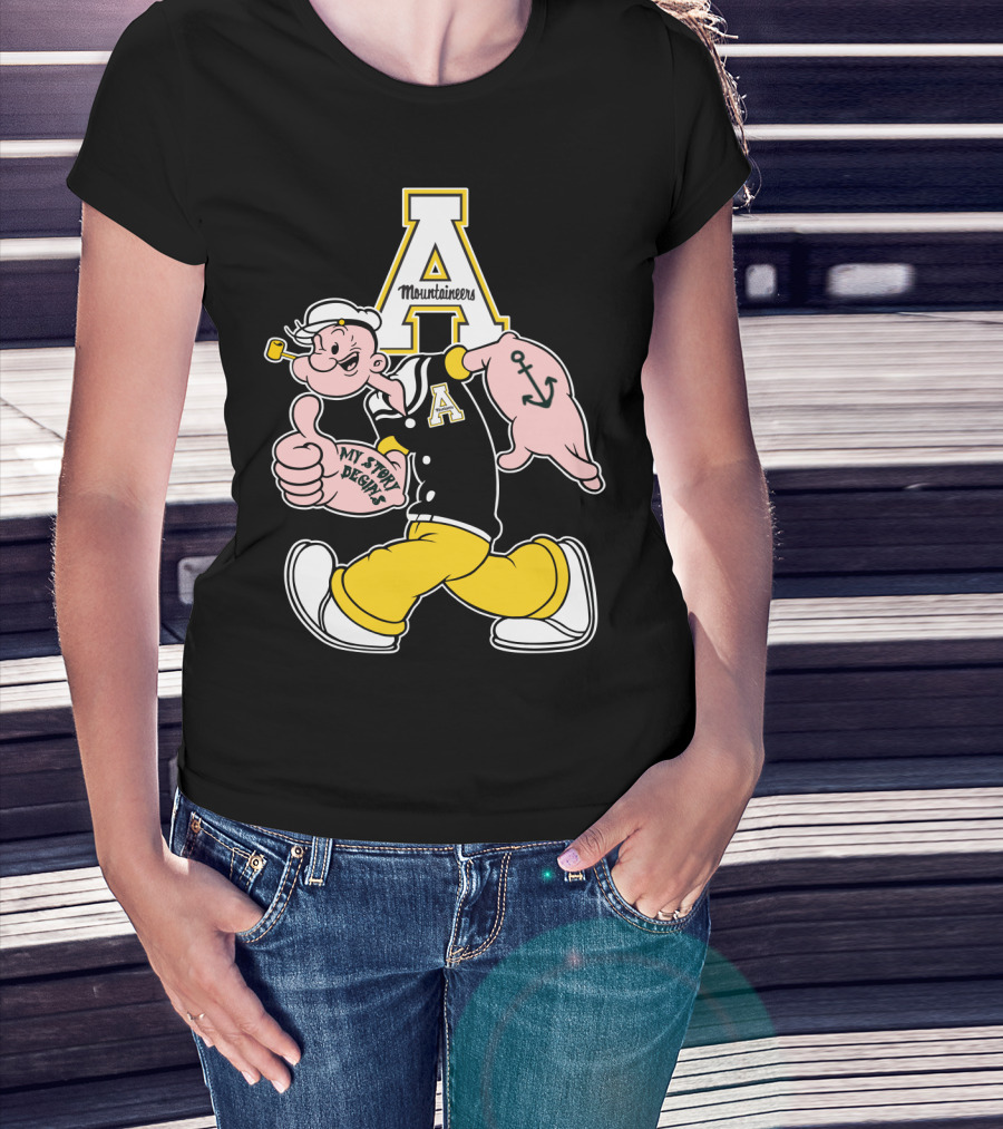 Appalachian State Mountaineers Popeye Anchor T-Shirt