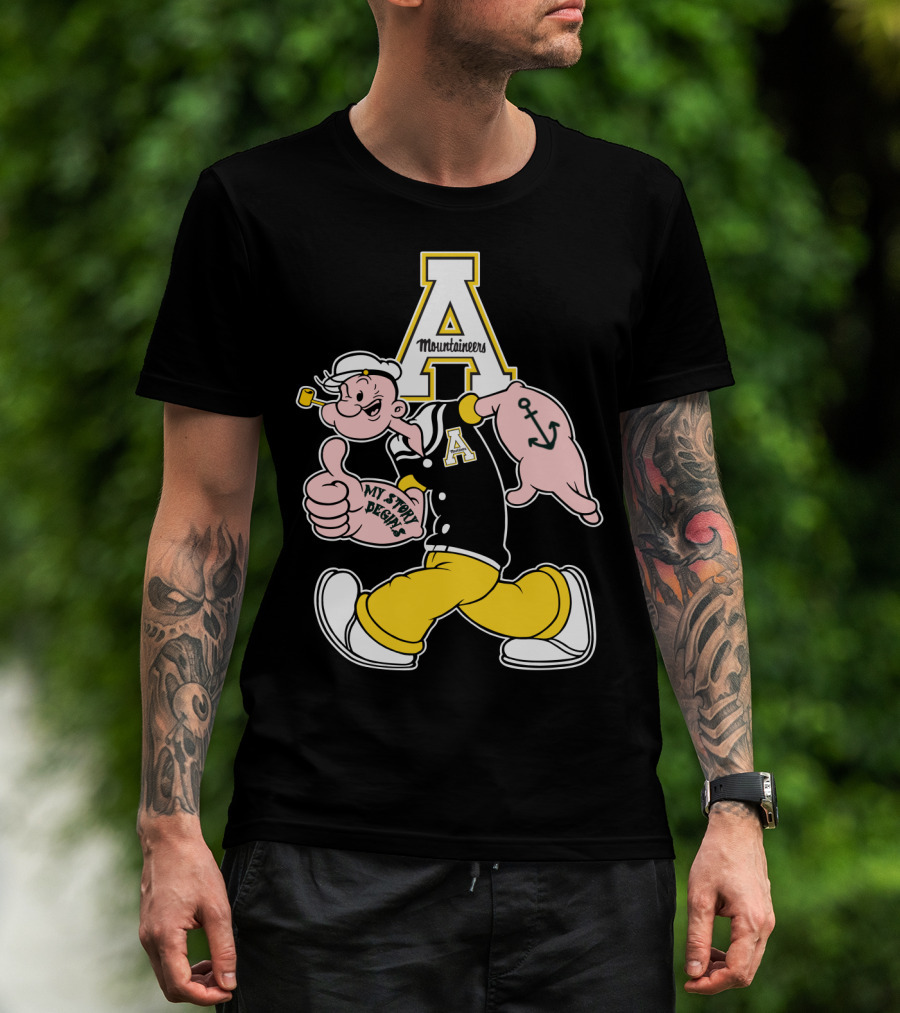 Appalachian State Mountaineers Popeye Anchor T-Shirt