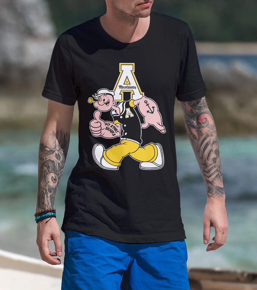Appalachian State Mountaineers Popeye Anchor T-Shirt