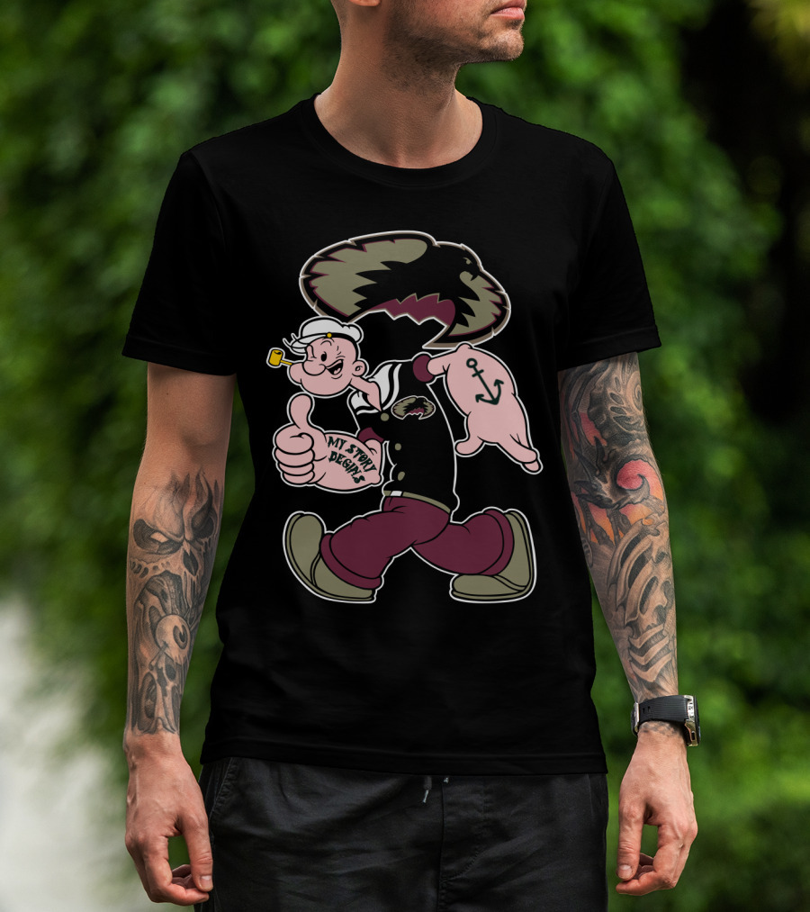 Popeye My Story Begins Denver Pioneers T-Shirt