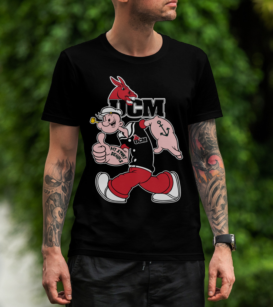 Ucm Central Missouri Mules Popeye My Story Begins T-Shirt
