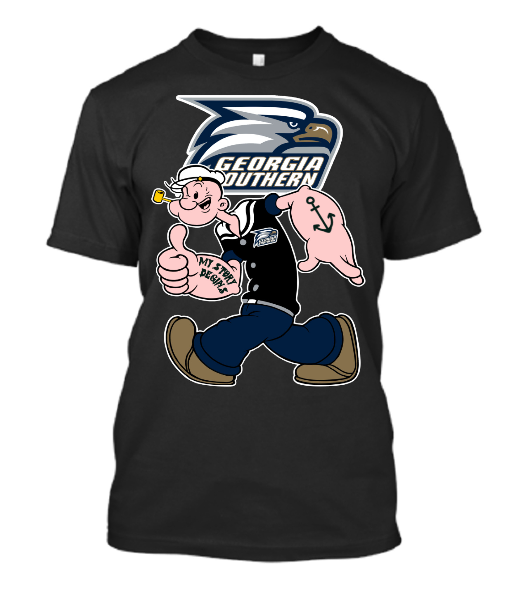 Georgia Southern Eagles My Story Begins Sailor Mascot T-Shirt
