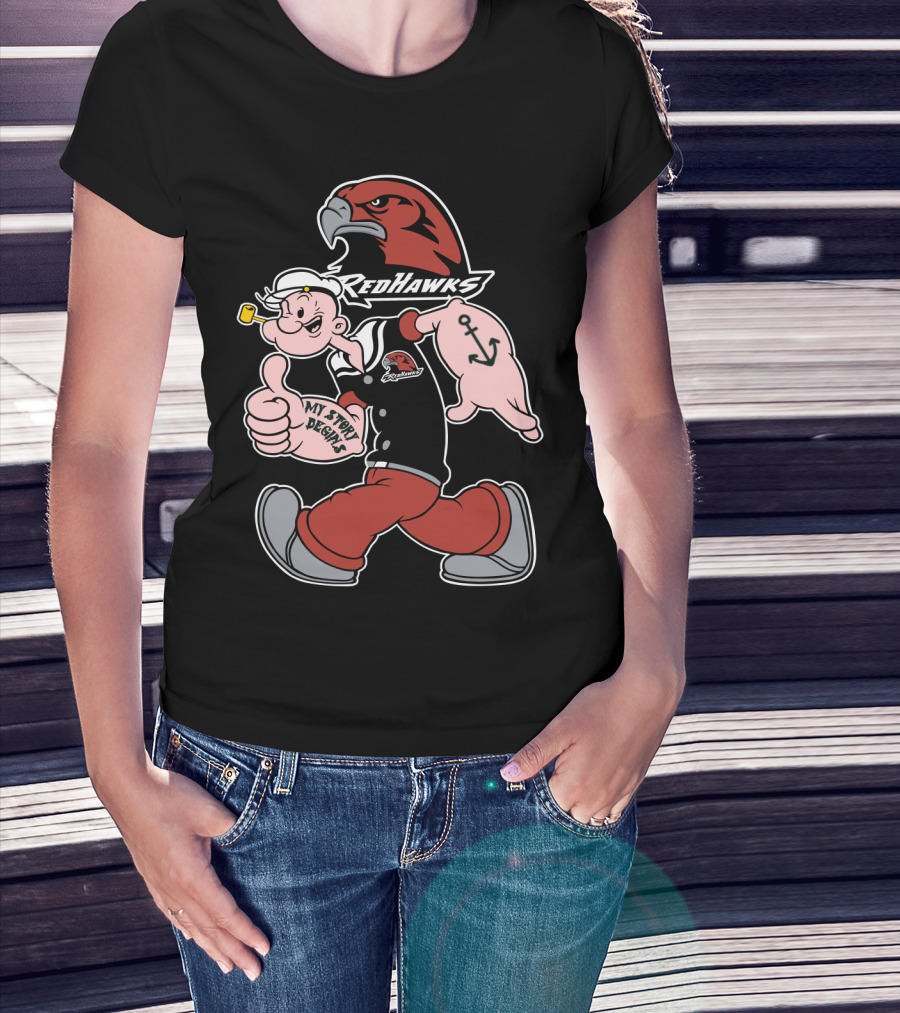 Redhawks Popeye Thumbs Up Sailor Tattoo T-Shirt