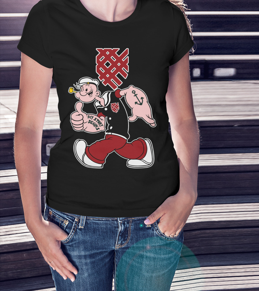 Macalester My Story Begins Sailor Anchor Tattoo T-Shirt