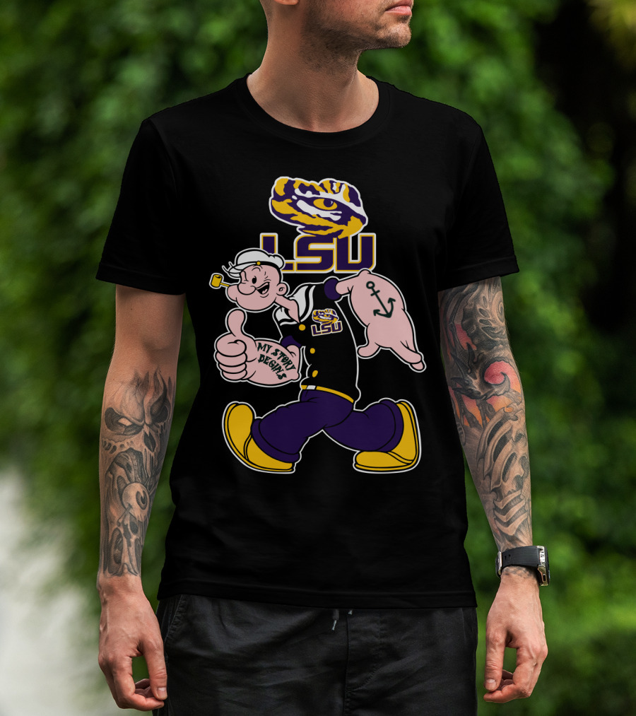 Lsu Tigers Popeye My Story Begins T-Shirt