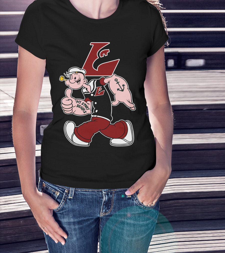 La Crosse Eagles My Story Designs Popeye Anchor T-Shirt