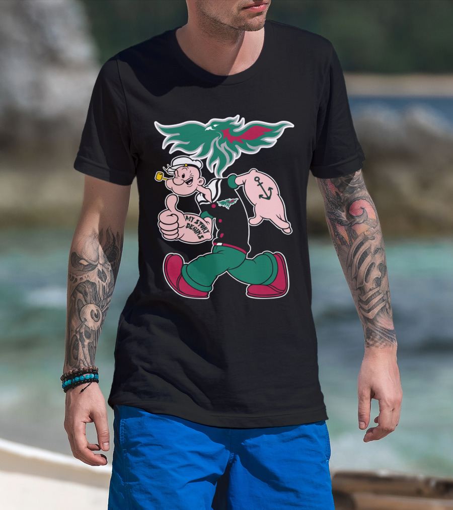 Green Bay Phoenix My Story Begins Popeye Anchor T-Shirt