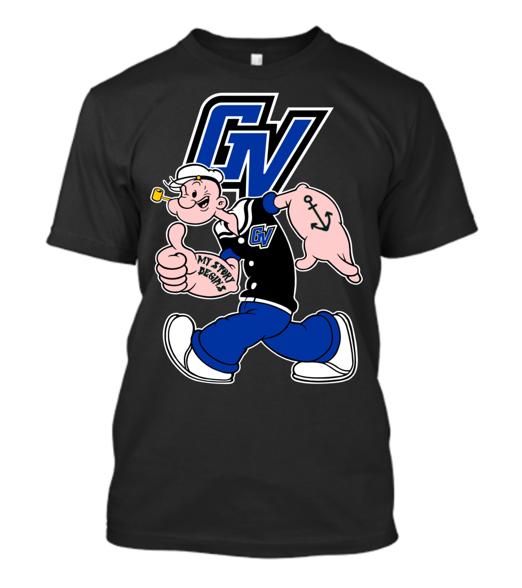 Gv Grand Valley State Lakers My Story Begins T-Shirt