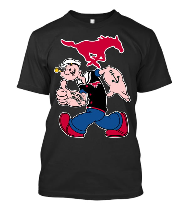 Smu Mustangs Popeye My Story Begins T-Shirt