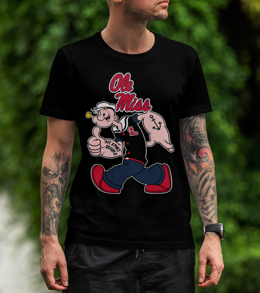 Ole Miss Rebels Popeye My Story Begins T-Shirt