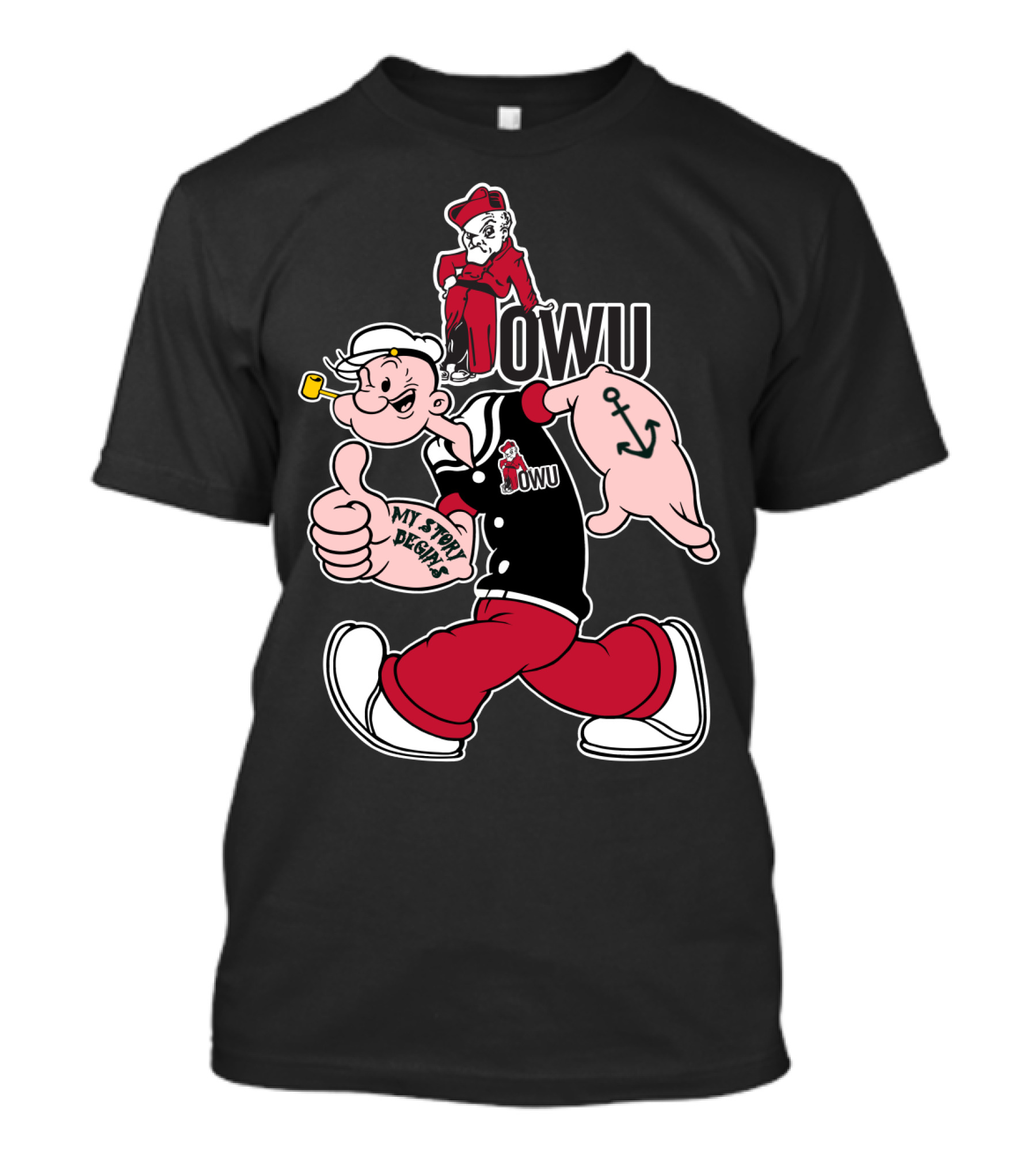 Owu Ohio Wesleyan Battling Bishops My Story Begins T-Shirt