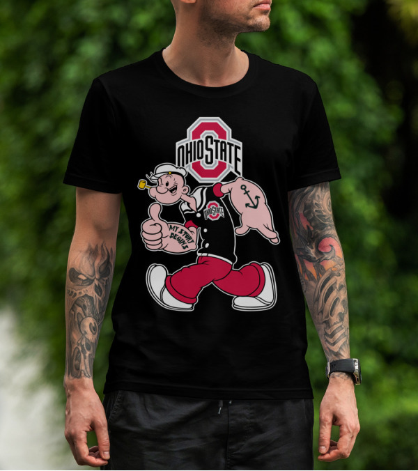 Ohio State Buckeyes Vintage Cartoon Sailor Character T-Shirt
