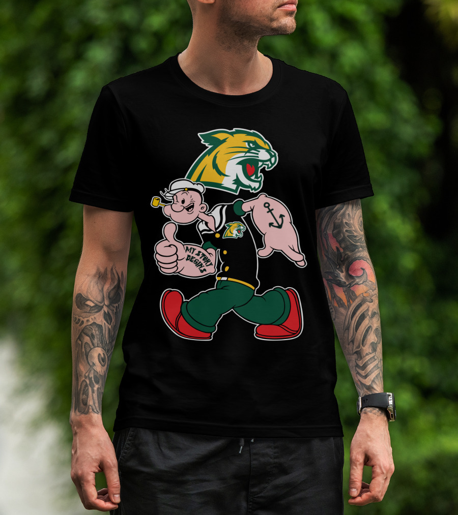 Northern Michigan Wildcats My Story Designs Sailor Character T-Shirt