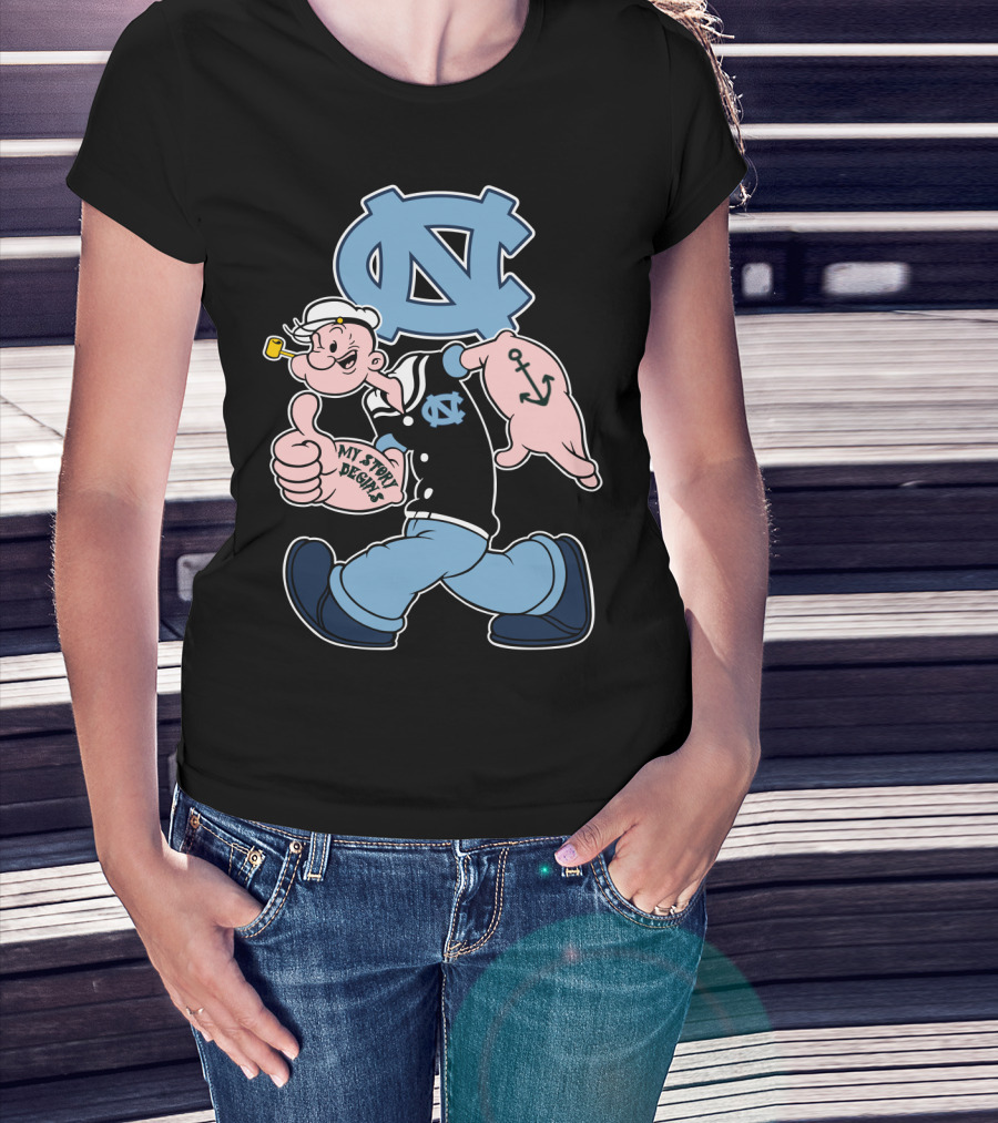 North Carolina Tar Heels Popeye My Story Begins T-Shirt