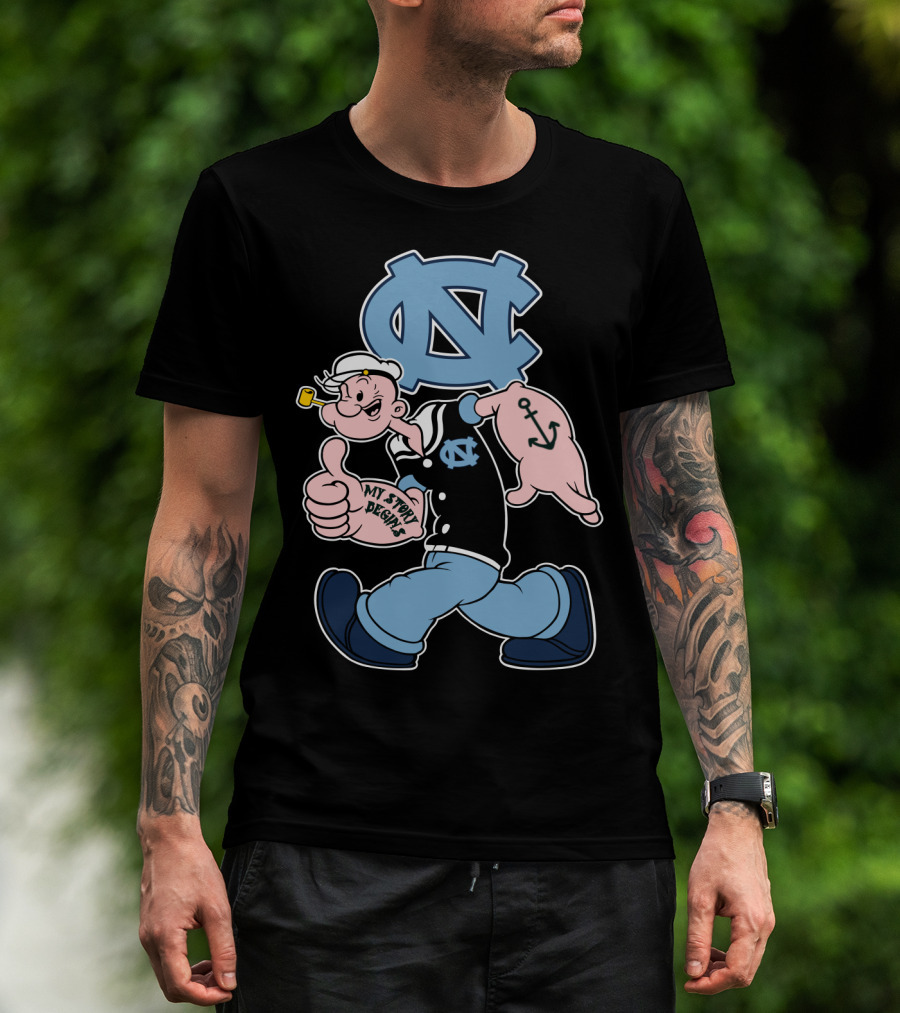 North Carolina Tar Heels Popeye My Story Begins T-Shirt