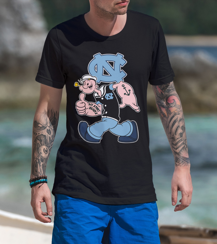 North Carolina Tar Heels Popeye My Story Begins T-Shirt